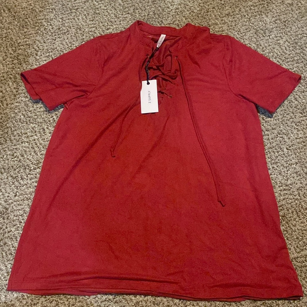 NWT.  Z supply shirt.  Dark red in color